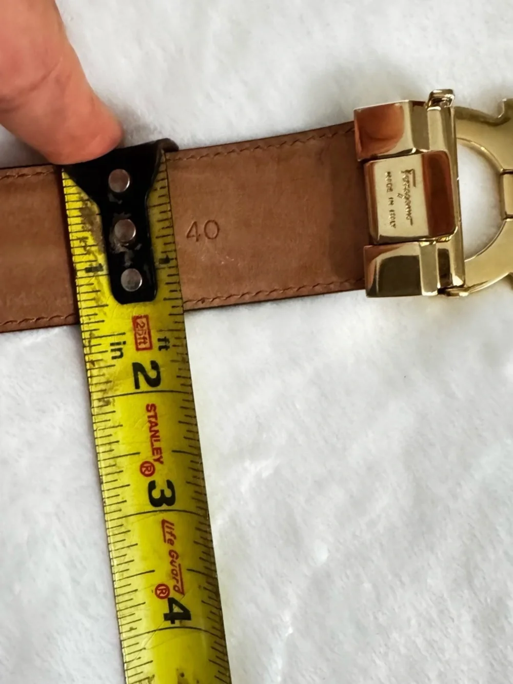 Salvatore Ferragamo Black and Gold Gancini Buckle Belt